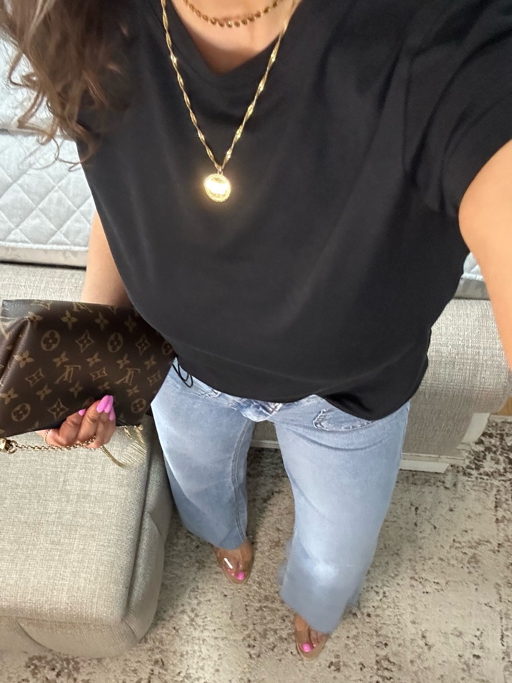 New๐Light-wash Luxe Wide Leg Denim - Picture 5 of 7